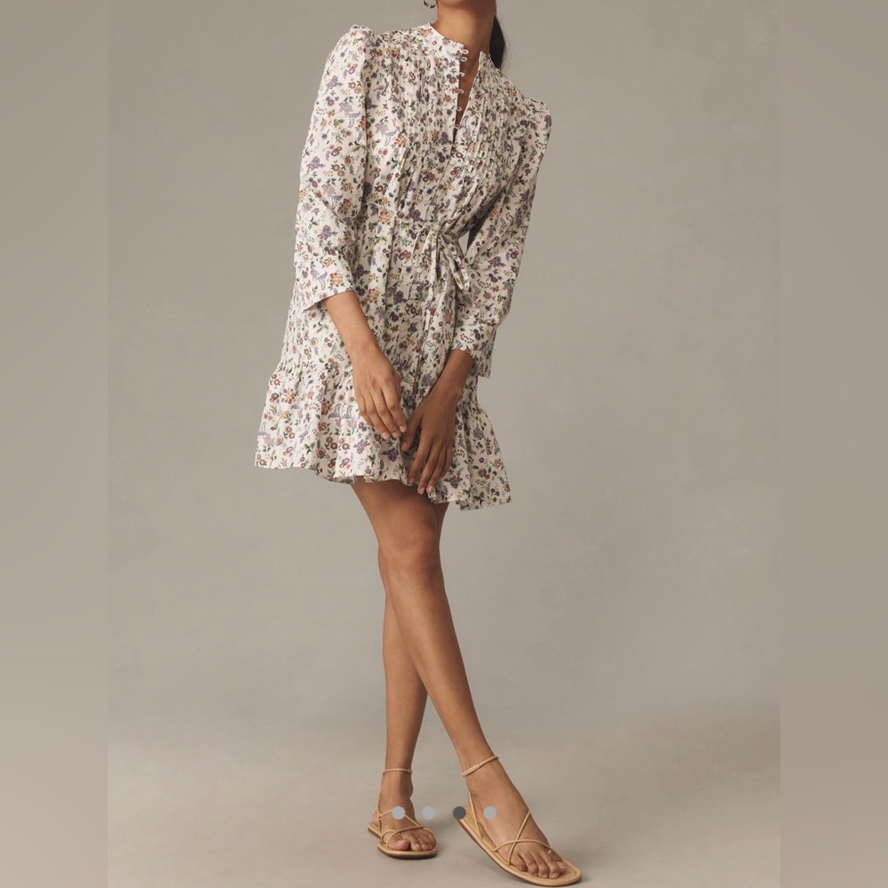 Anthropologie English Factory Long Sleeve Pintuck Smocked Dress NWT!* - Picture 6 of 16